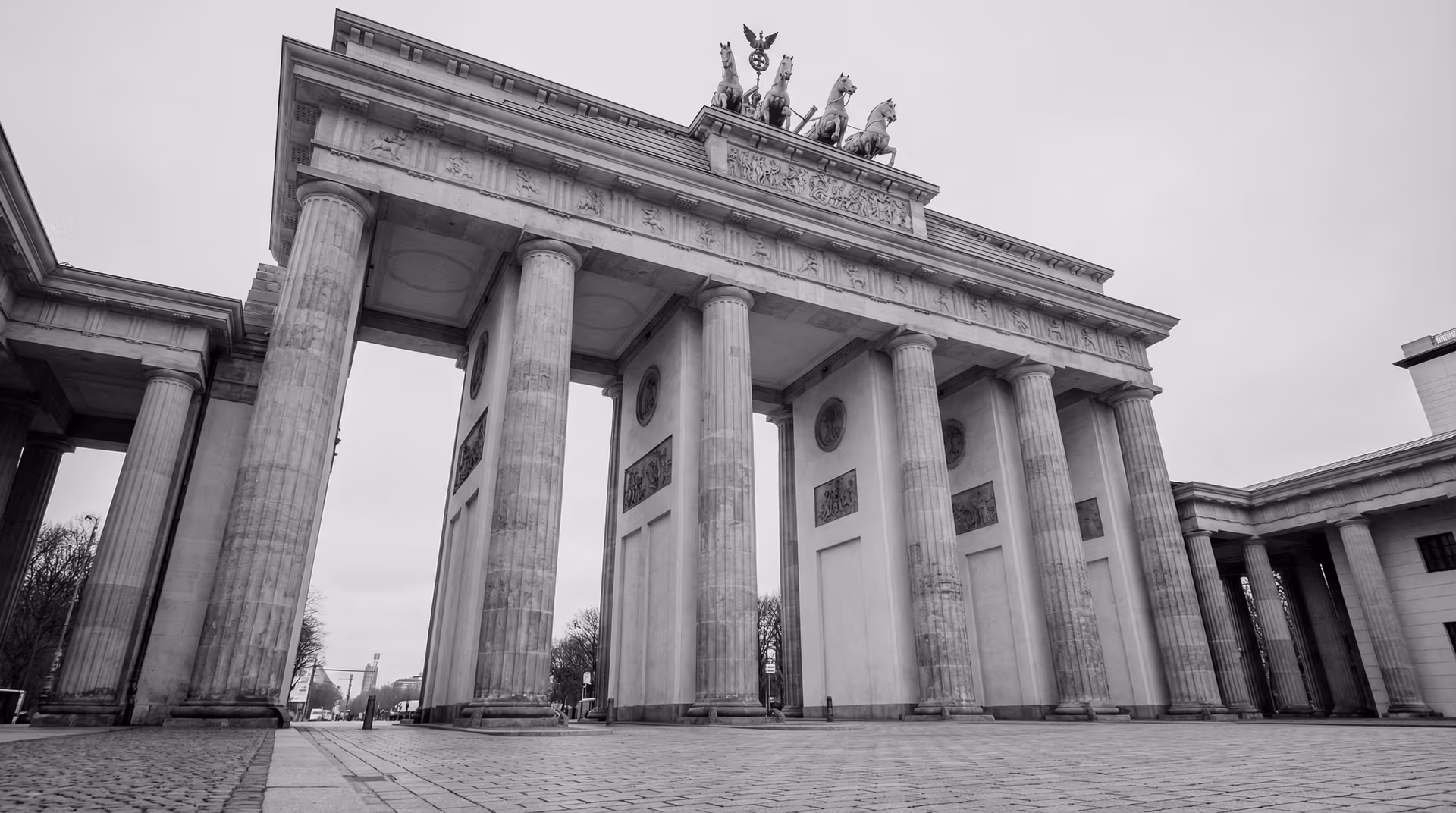 Brandenburg Gate, Berlin – slate duotone